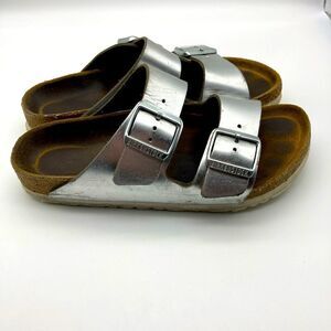 Birkenstock Arizona Silver Sandals Size 37/6,5/240mm Germany